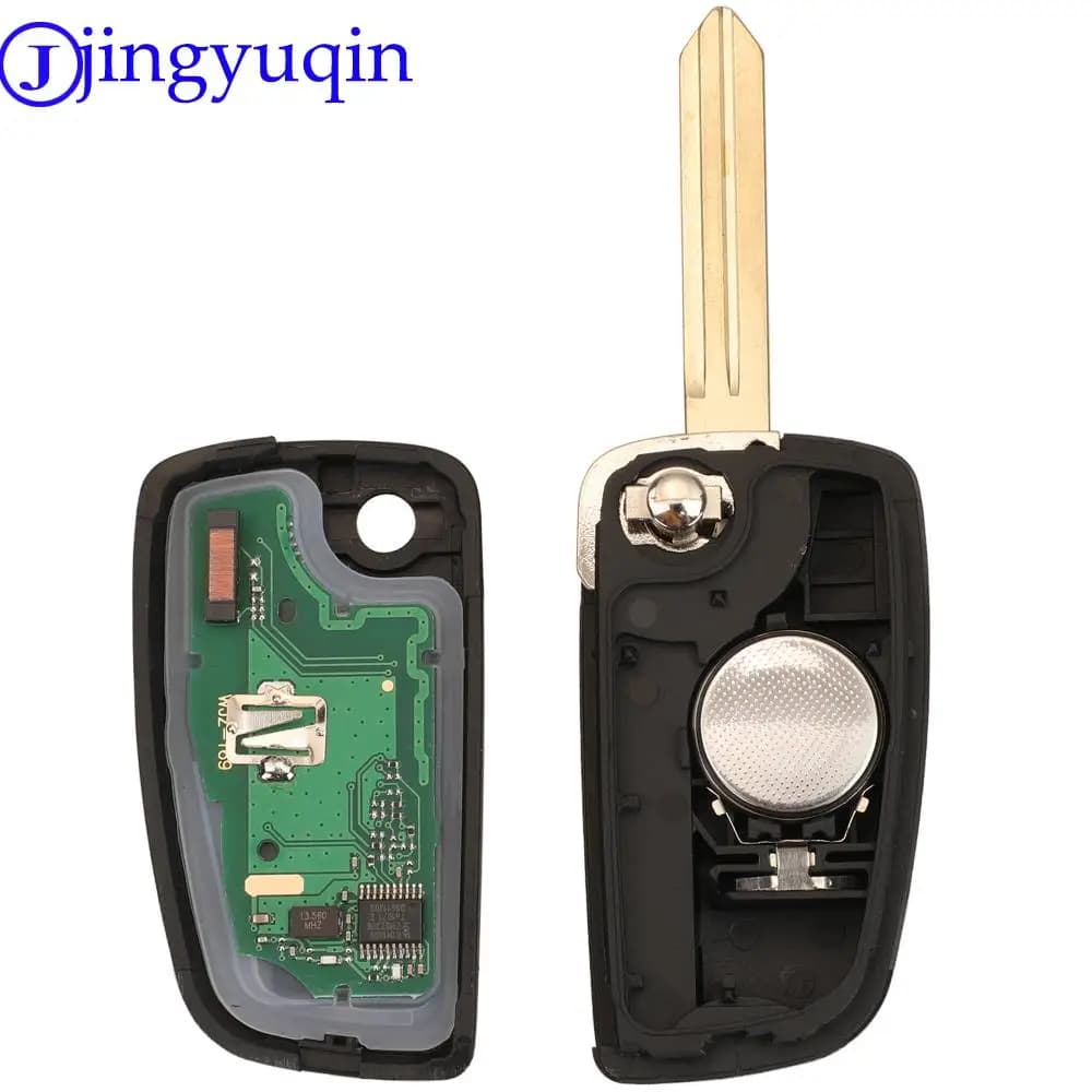 Jingyuqin clé à distance rabattable TWB1G767 433MHz PCF7961M 4A pour Nissan Qashqai (J11E/J11R) Micr