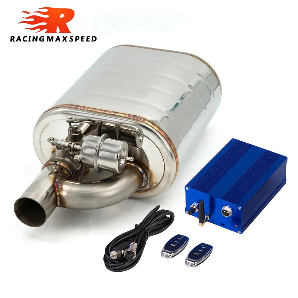 Silencieux d'échappement électrique en acier inoxydable, 51 63 76 MM, avec Valve à vide, découpe, en