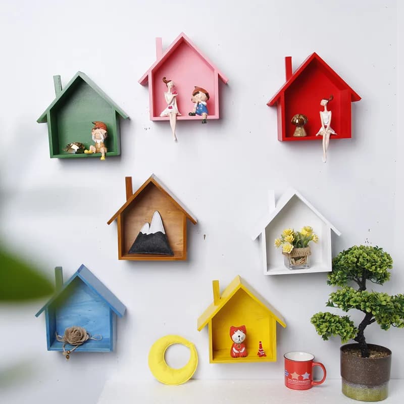 Documents de décoration murale pour petite maison, salon, chambre à coucher, rangement créatif, déco