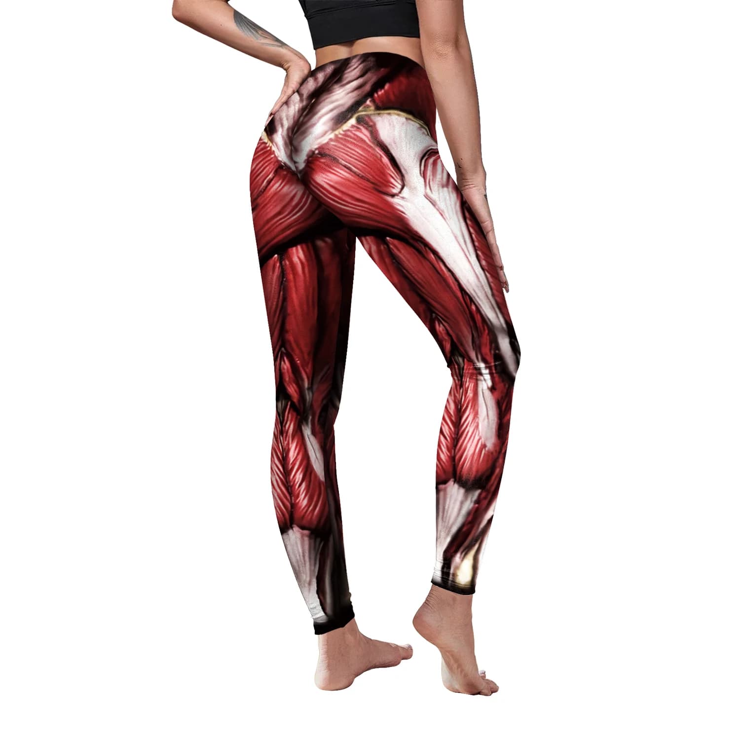 Zawaland-Leggings élastiques Slim Anime pour femmes, pantalons de fitness College en 3D musculaires,
