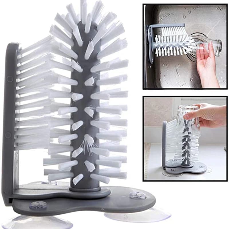 Brosse de nettoyage de bouteille d'eau d'évier, brosse de tasse en verre, nettoyeur de gobelets, for