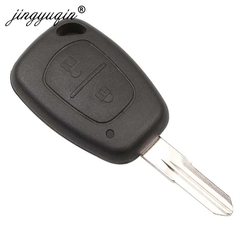 Jingyuqin-clé de voiture à 2 boutons | Télécommande de voiture à 2 boutons 433mhz avec puce ID46 pou