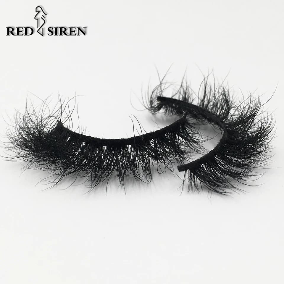 RED SIREN – Faux-cils 3D en vison réutilisables, 100% sans cruauté envers les animaux, doux et natur