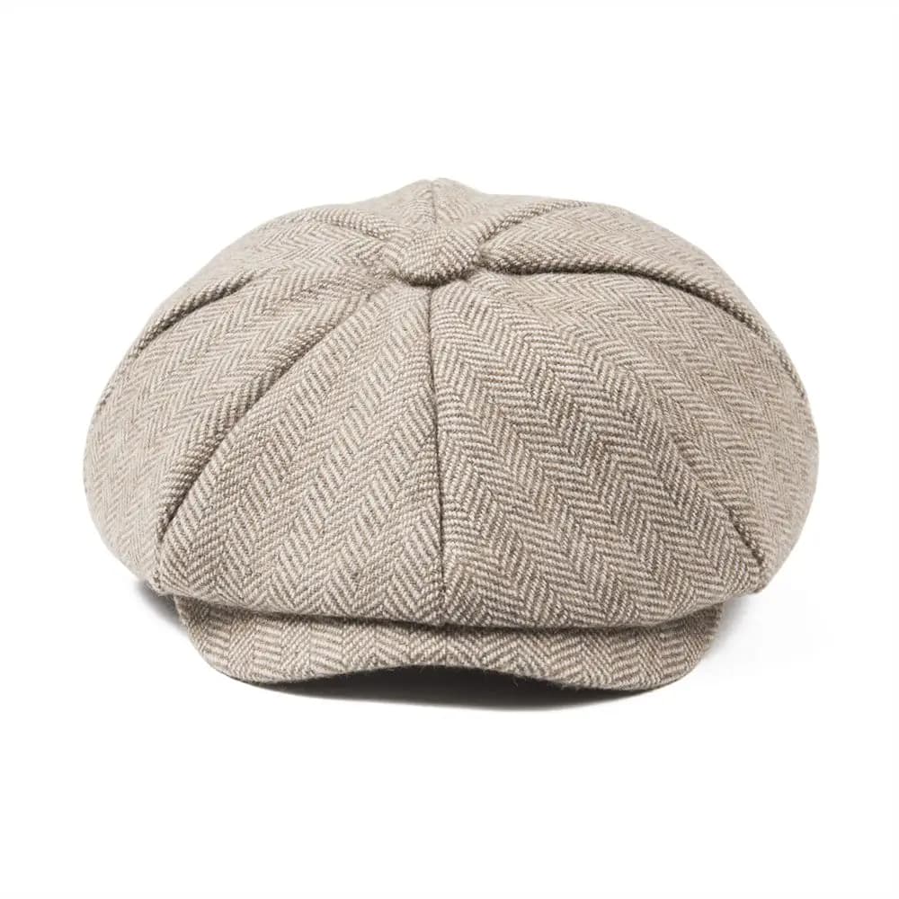 JANGOUL Casquette Baker Boy Petite Taille en Mélange de Laine, Casquettes Newsboy, Chapeau Plat à Ch