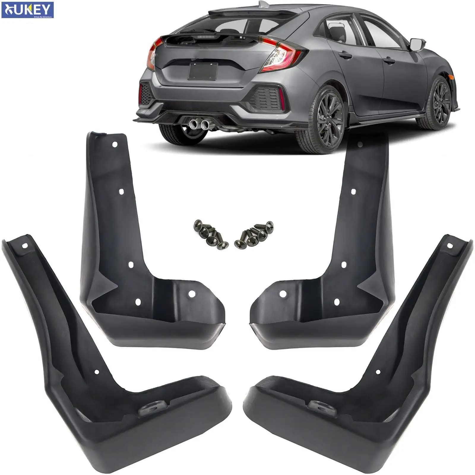 4pc pour Honda Civic Hatchback Hatch 5dr 2016 - 2021 garde-boue garde-boue avant arrière 2017 2018 2