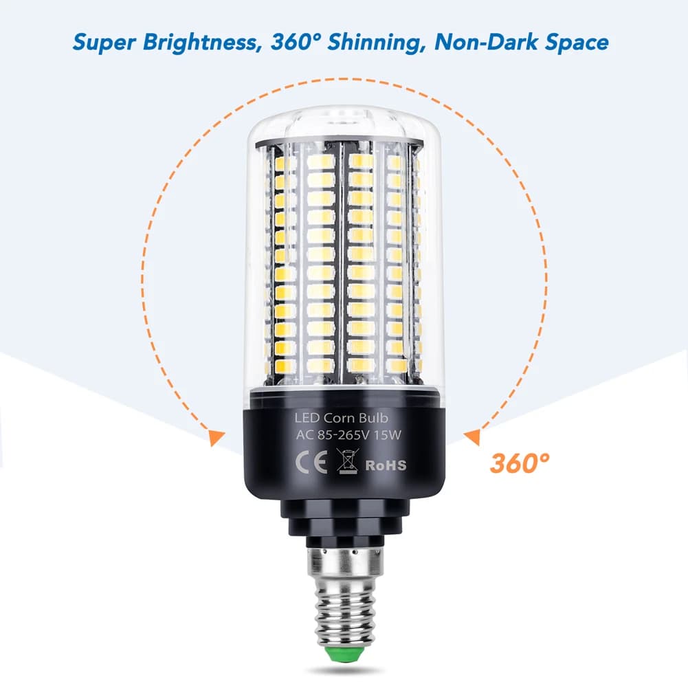 Ampoule de maïs LED E14, budgétaire B22 Lam138, lampe de maïs LED, éclairage domestique, 220V, 3.5 V