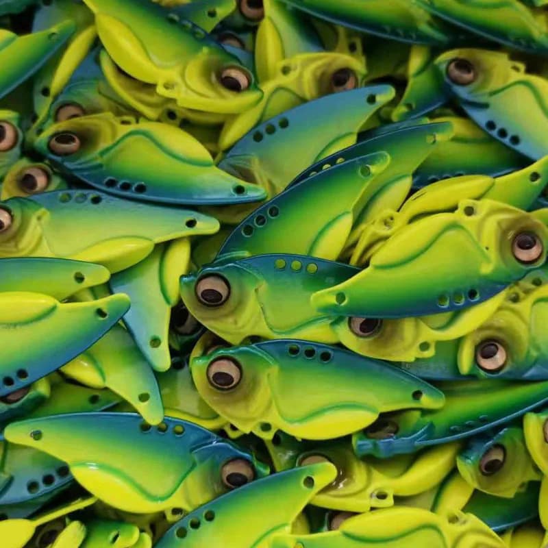 Easyfish 1 pièces VIB 7.5g 11g 14g yeux 3D métal Vib lame leurre coulant Vibration appâts Double cro