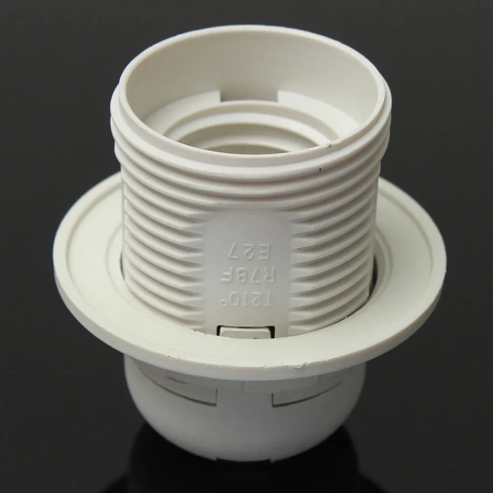Support d'ampoule LED Edison E14, douille à capuchon à vis, 250V, 4A, pipeline, blanc, noir, demi-de