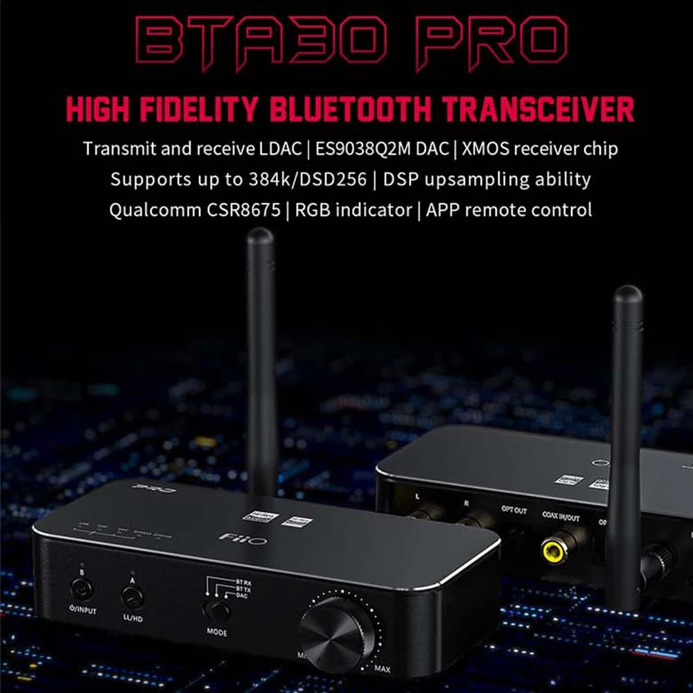 FiiO – BTA30 PRO HiFi Audio Bluetooth, USB DAC, amplificateur décodeur XMQS PC TV, émetteur récepteu
