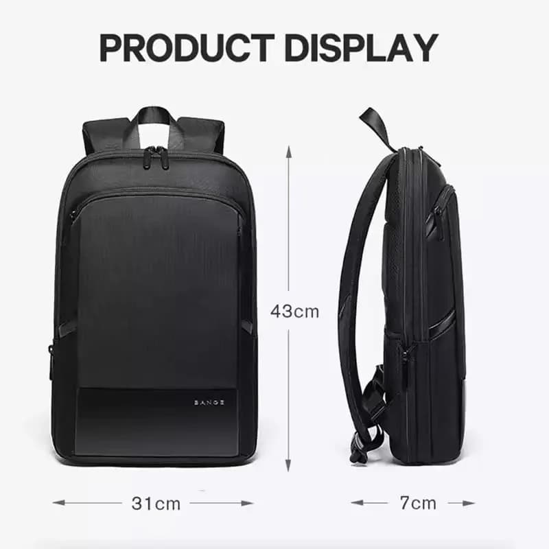BANGE mince hommes d'affaires extensible étanche 15.6 "sac à dos pour ordinateur portable mode mâle 