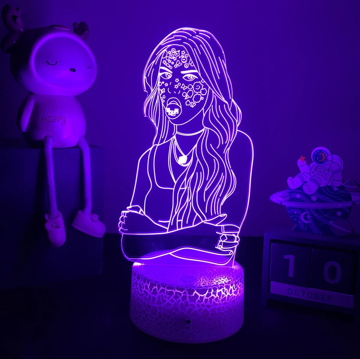 Veilleuse 3d chanteur Olivia Rodrigo, cadeau pour les Fans, décoration de chambre à coucher, lampe d