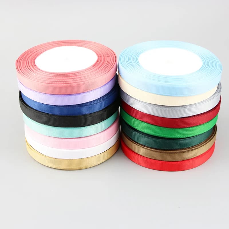 (25 yards/rouleau) ruban gros-grain 10mm, vente en gros, rubans de décoration pour emballage cadeau,