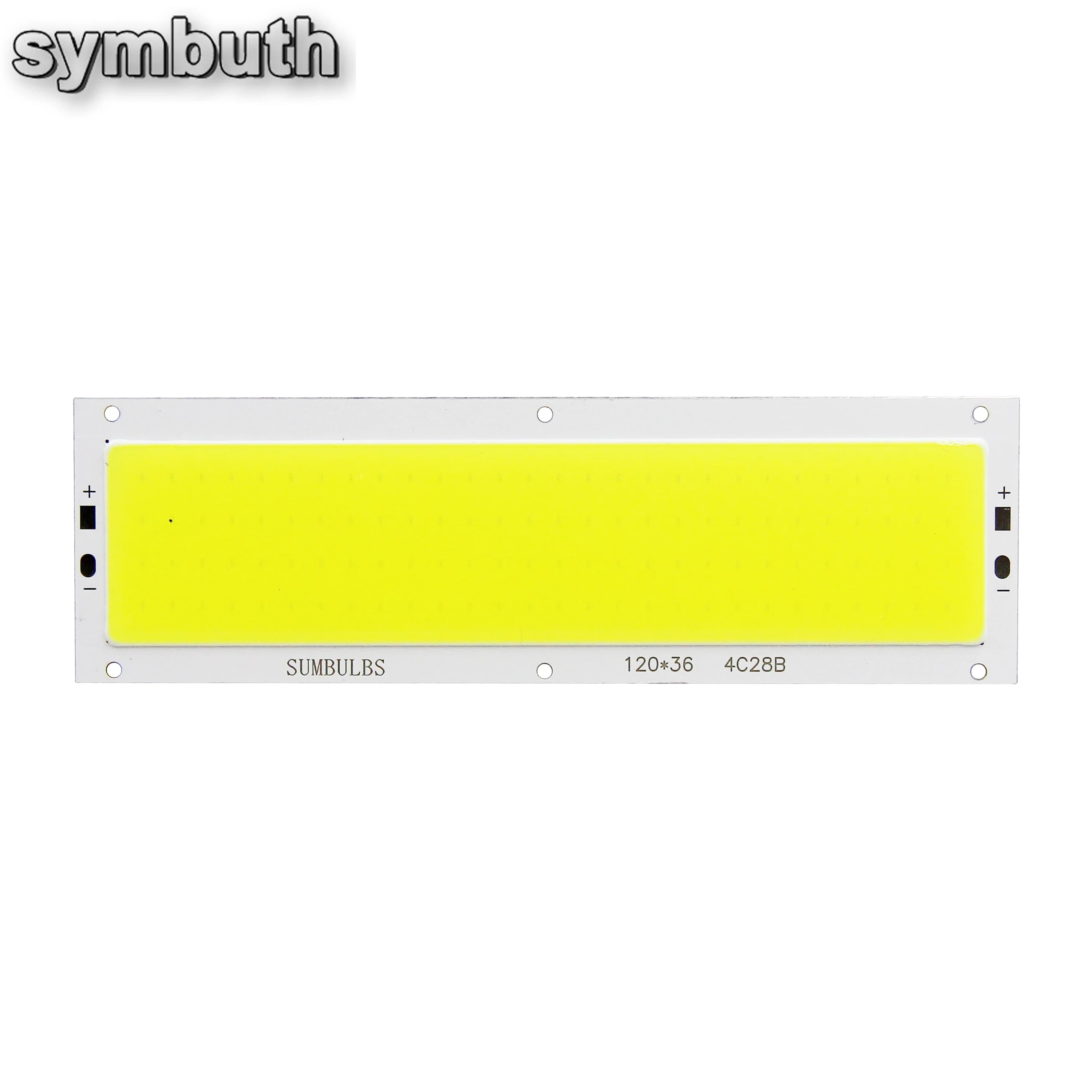 Bande de Source de Lumière LED COB 12W pour Éclairage de Voiture, Panneau d'Ampoule, Blanc Chaud, Na