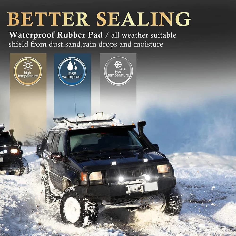 4 pouces 123W barre de LED tout-terrain 4X4 projecteur 12V 24V barre lumineuse de travail pour Jeep 