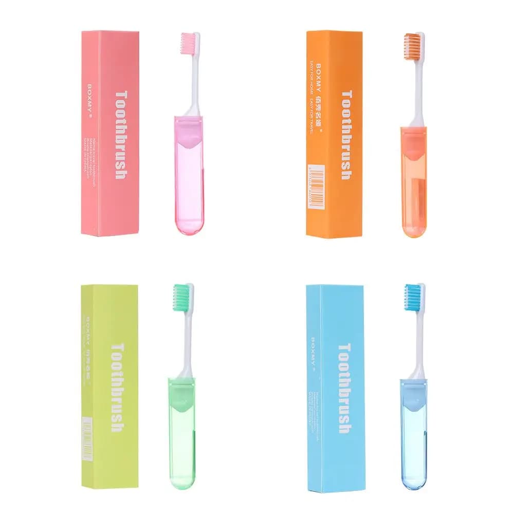 Brosse à dents pliante en plastique souple, brosse à dents d'extérieur, livres oraux utiles, voyage 