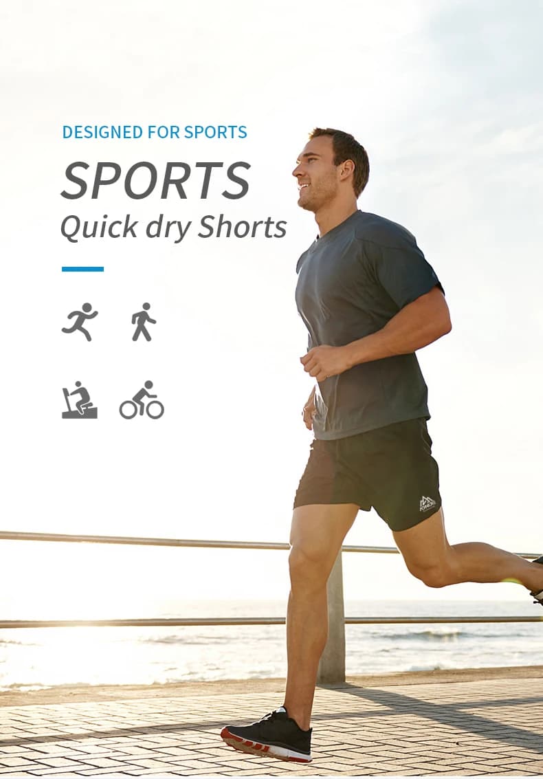 AONIJIE – boxer de sport F5101 pour hommes, short léger à séchage rapide sans doublure, ceinture éla