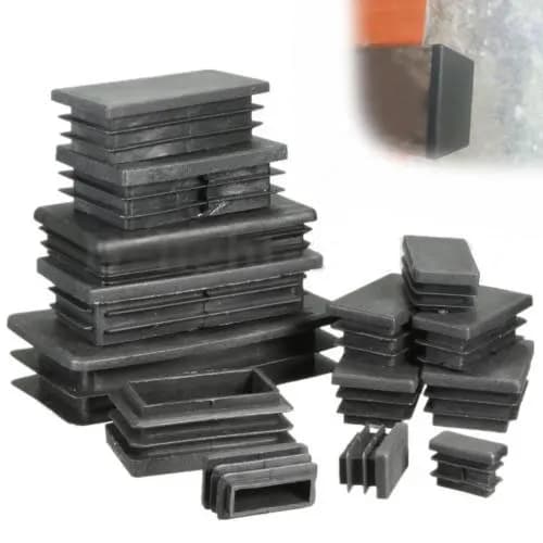 Inserts de tubes carrés et rectangulaires, embouts d'obturation, bouchons olivariens ronds, couvre-p