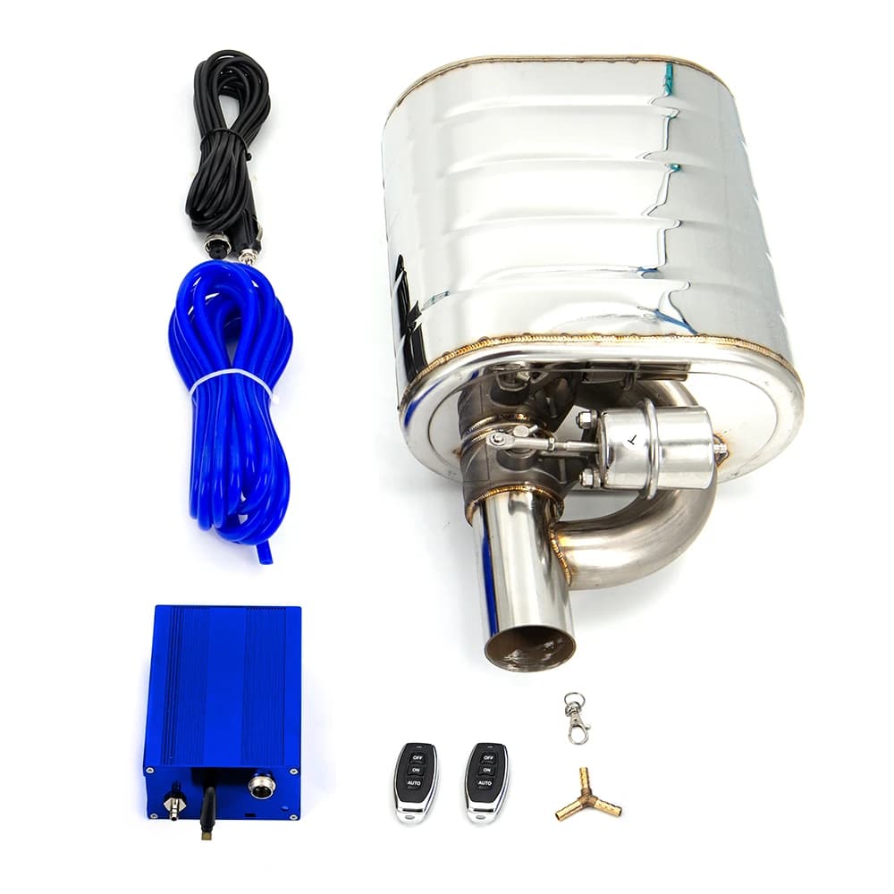 Silencieux d'échappement électrique en acier inoxydable, 51 63 76 MM, avec Valve à vide, découpe, en