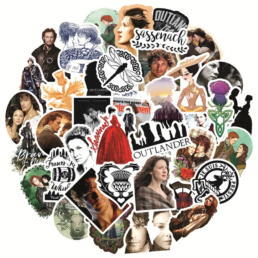 10/30/50 PIÈCES Classique Série TV Outlander Autocollants Étanches Bagages De Voyage Guitare Réfrigé