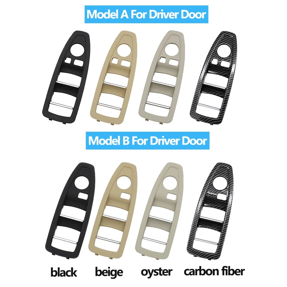 Garniture de couvercle de commutateur de lève-vitre de porte intérieure de voiture LHD RHD, pour BMW