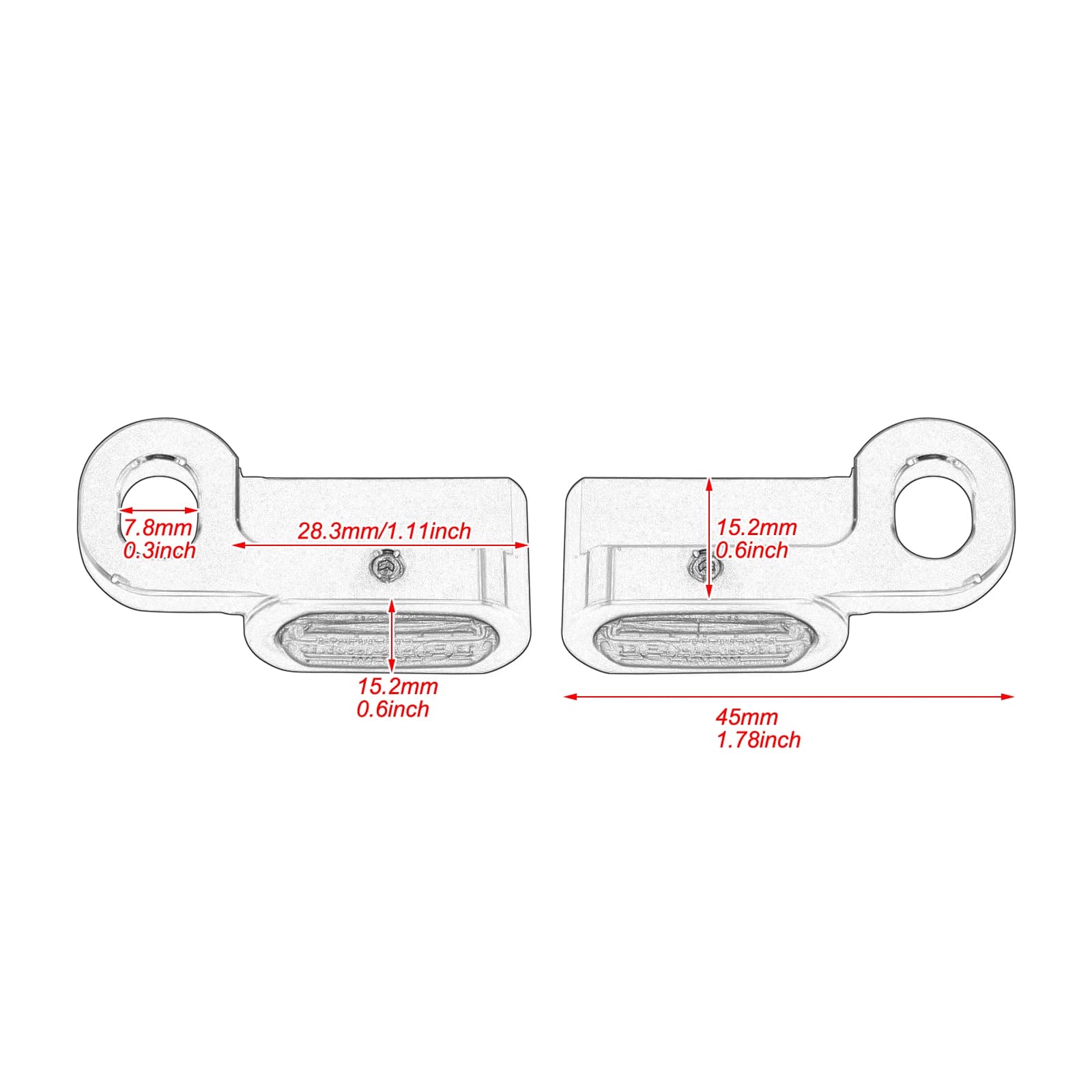 Clignotant LED ambre pour moto, Mini indicateur lumineux de course pour Harley Sportster XL Softail 