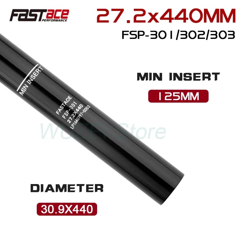 FASTACE tige de selle télescopique 27.2/28.6/30.0/30.4/30.9/31.6/33.9mm compte-gouttes de vélo 440mm