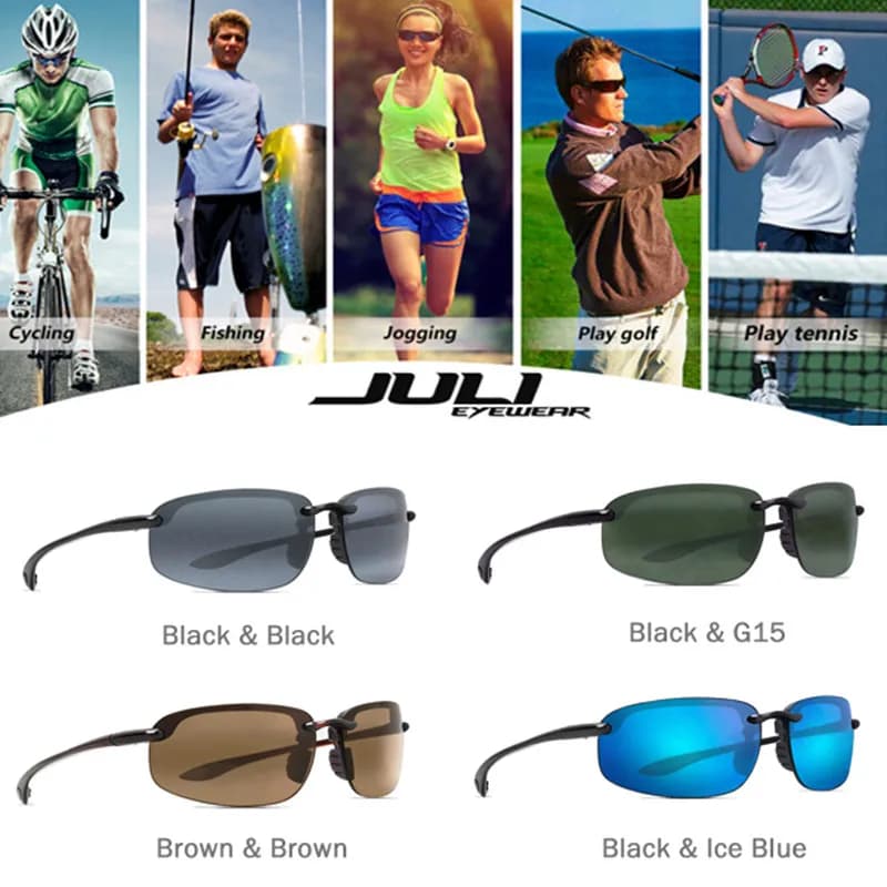 JULI matrice classique sport lunettes de soleil pour hommes et femmes conduite et course sans montur