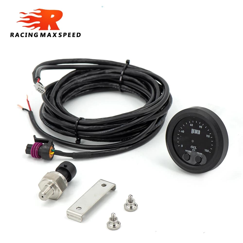 Jauge de pression d'huile électronique automatique universelle, ultra-mince, capteur 1/8 Npt, compte