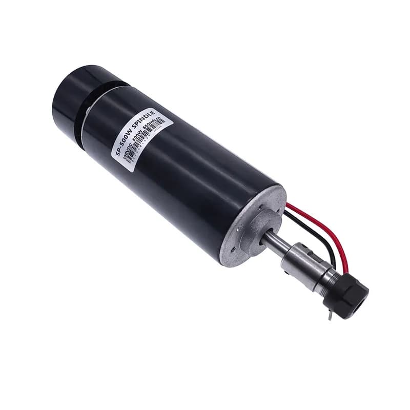 Moteur de broche refroidi par Air 500W, 100VDC + WK611, régulateur de vitesse d'alimentation, mandri