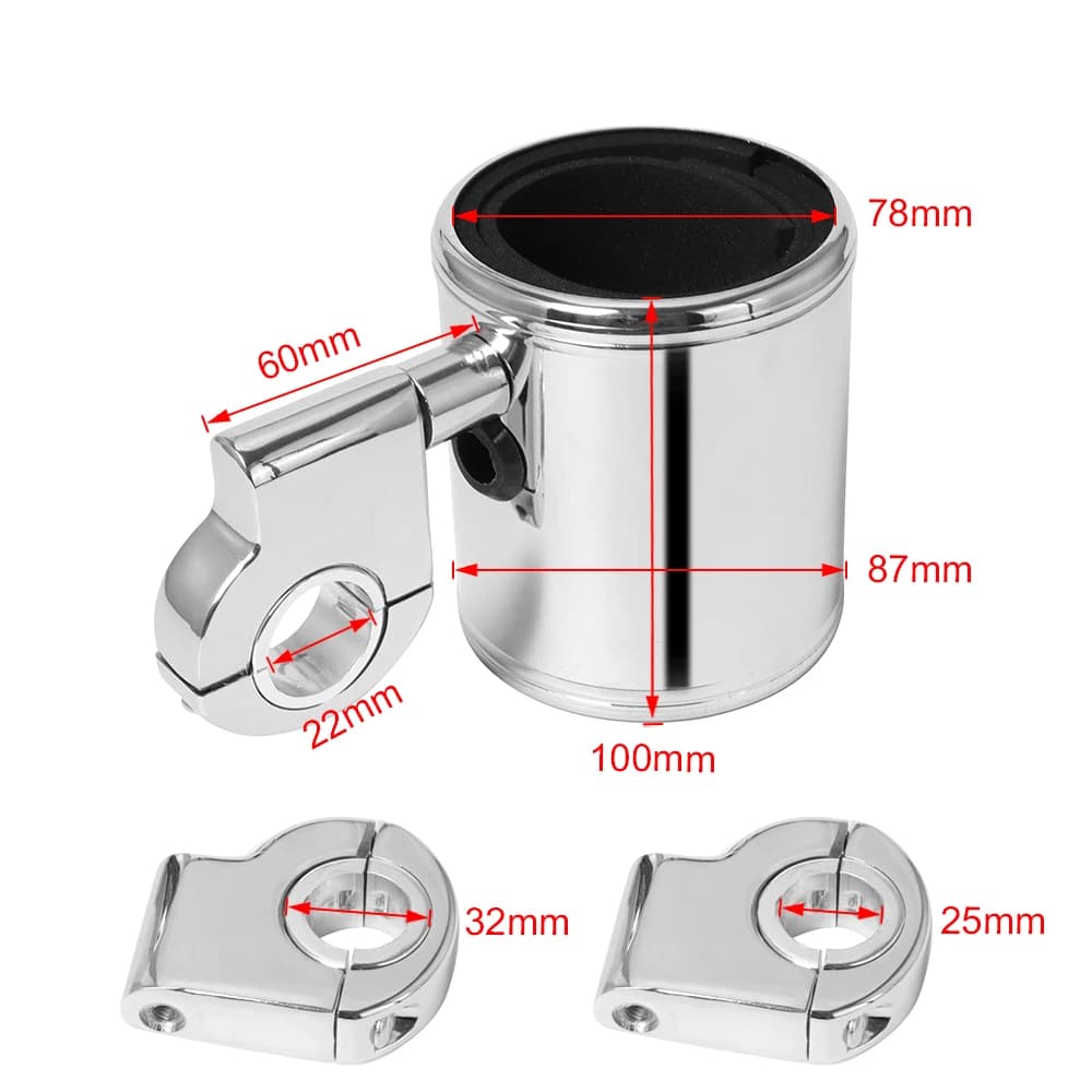 Porte-gobelet réglable pour moto ABS, guidon, bouteille de boisson 22mm-32mm pour Harley Touring Roa