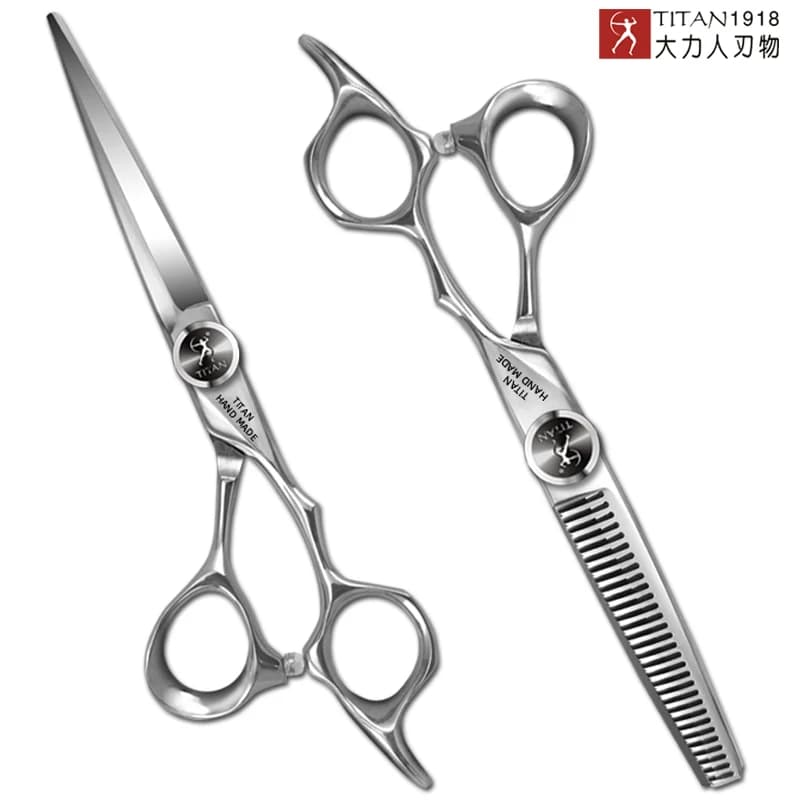 Titan 6 pouces outil de style de coupe d'amincissement ciseaux à cheveux en acier inoxydable ciseaux