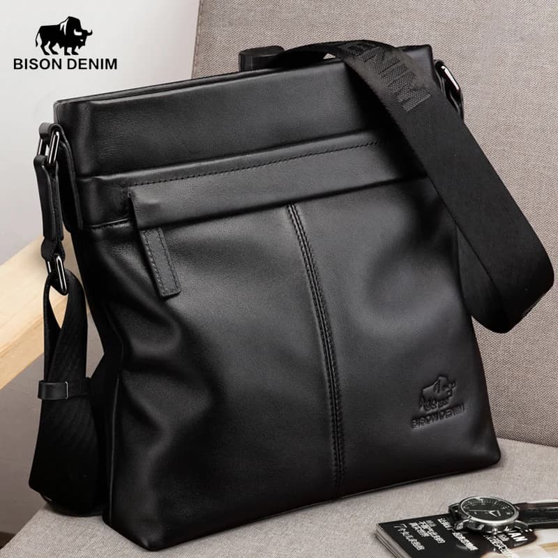 Bagressions DENIM-Sac à Bandoulière en Cuir group pour Homme, Sacs Messenger Décontractés, Cuir de V