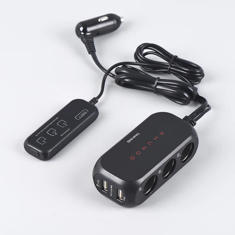 RHUNDO – répartiteur de prise allume-cigare à 3 voies, trois ports 12V DC, adaptateur de prise de co