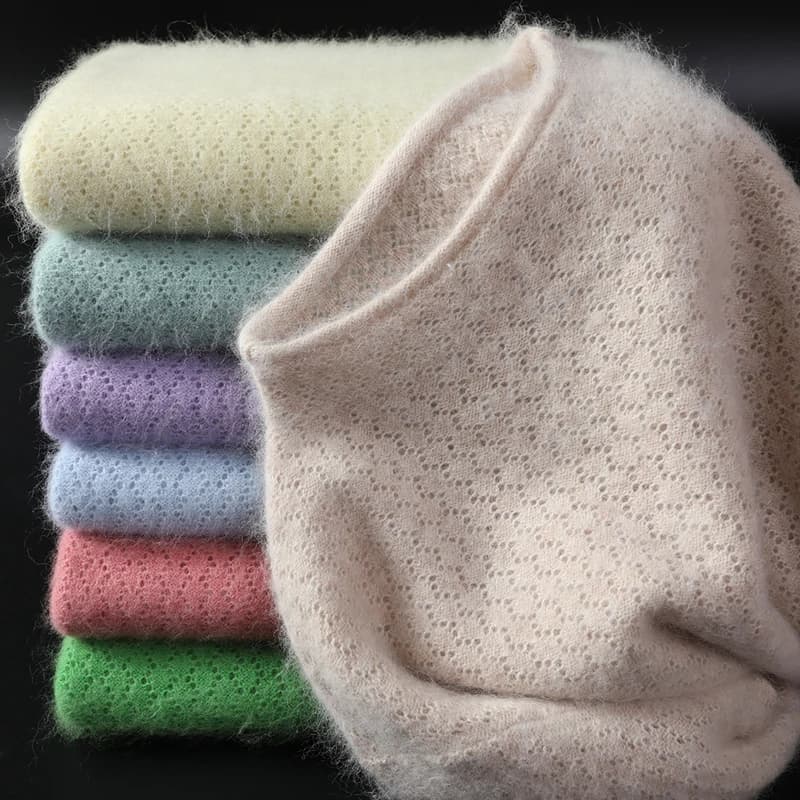 Pull en cachemire de vison pur pour femme, col rond, court, ample, tricot, chemise à manches longues