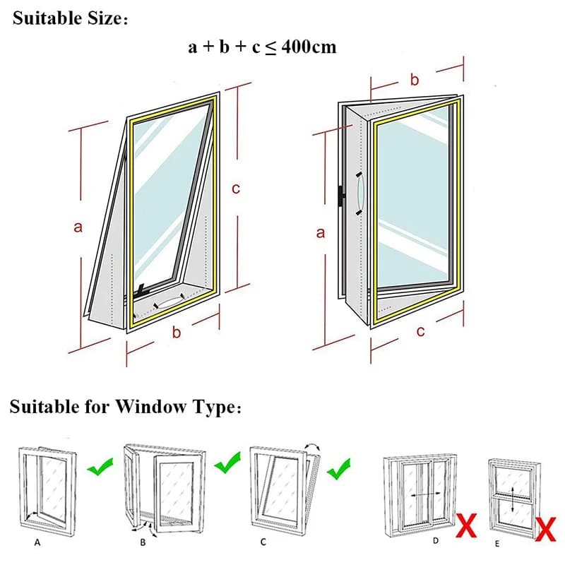 Promotion! Joint de fenêtre AirLock pour climatiseur portable, 400 cm, flexible, plaque de grilles e