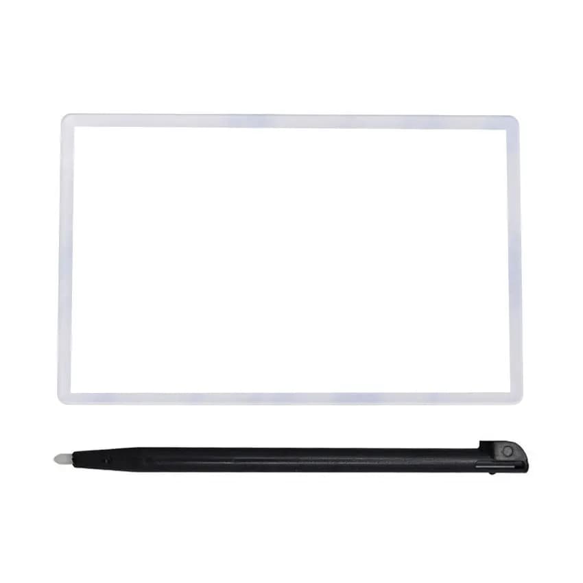 JCD – couvercle en plastique pour écran LCD supérieur et stylet tactile pour nintendo 2DS, pièce de 