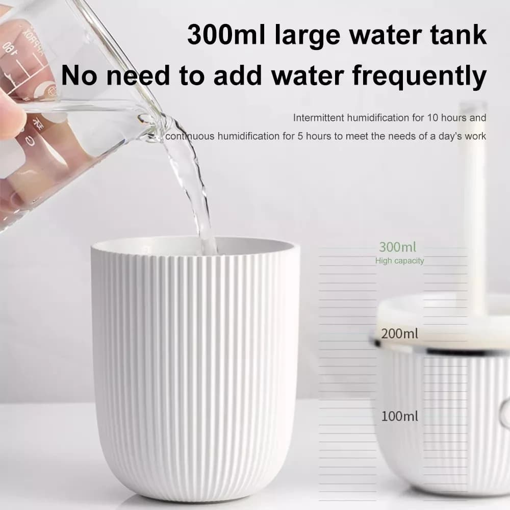 MI-Humidificateur portable USB à ultrasons, diffuseur d'huiles essentielles, d'arôme, lampe de nuit,