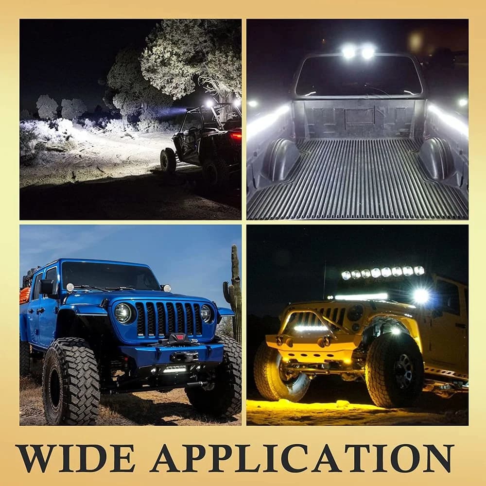 4 pouces 123W barre de LED tout-terrain 4X4 projecteur 12V 24V barre lumineuse de travail pour Jeep 