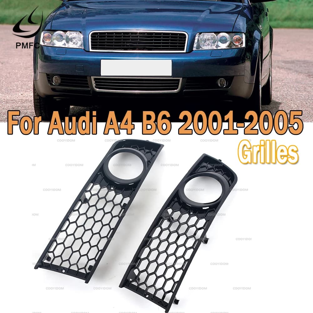Grille de pare-chocs avant en accent d'abeille pour Audi, antibrouillard latéral, grille en maille, 
