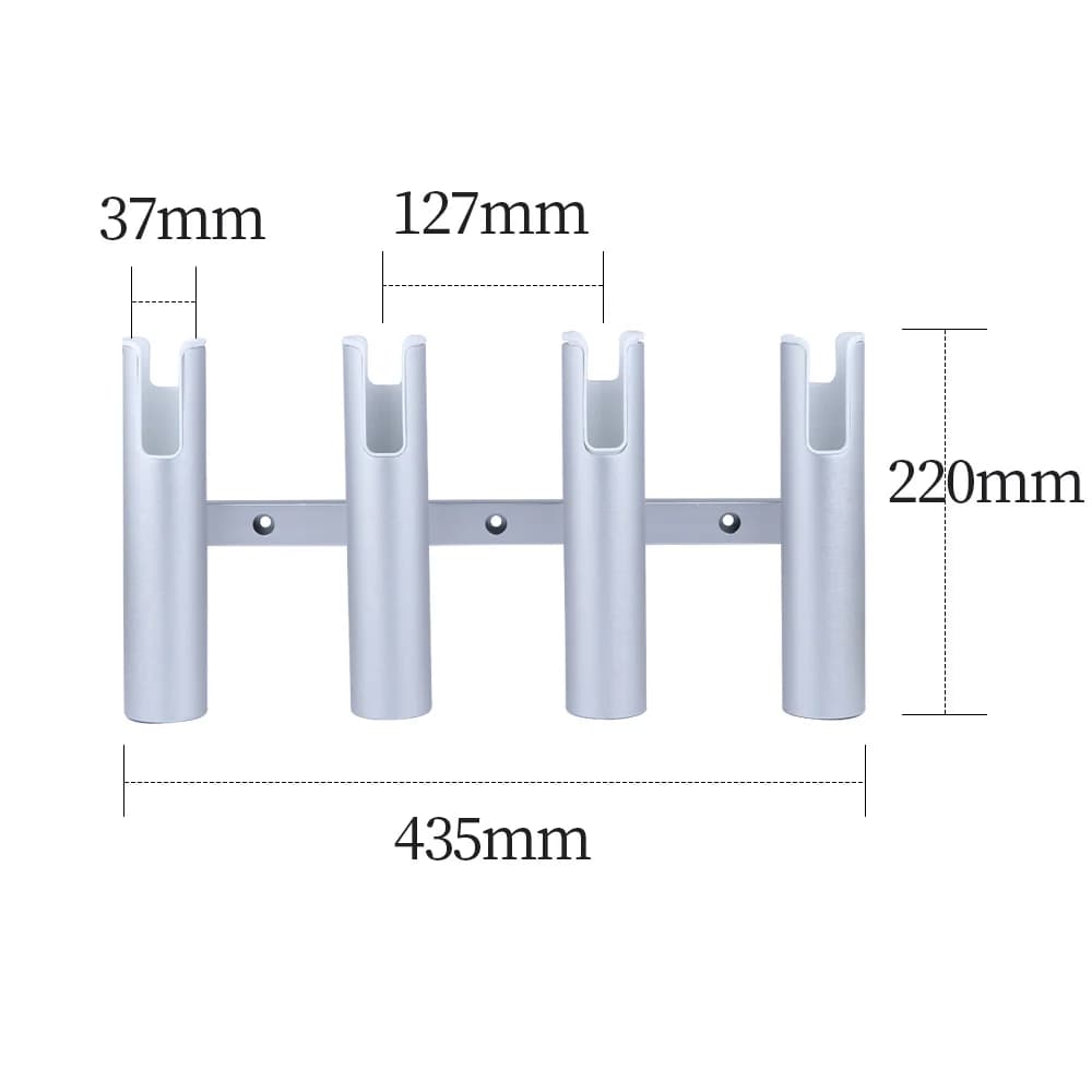 Support de canne à pêche en alliage d'aluminium, accessoires de bateau, 4 Tubes à maillons, Yacht ma