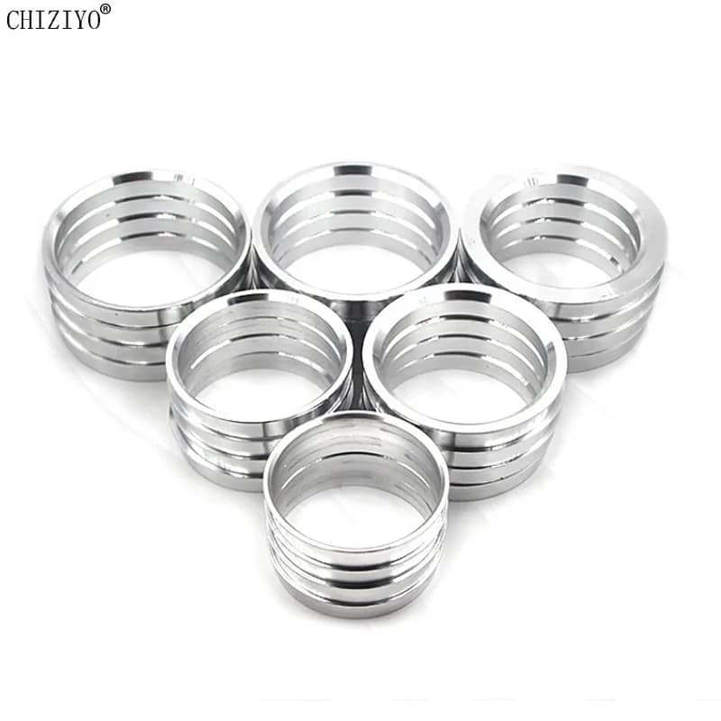 4 pièces/ensemble alésage de roue de voiture collier central moyeu anneaux centraux anneaux de moyeu
