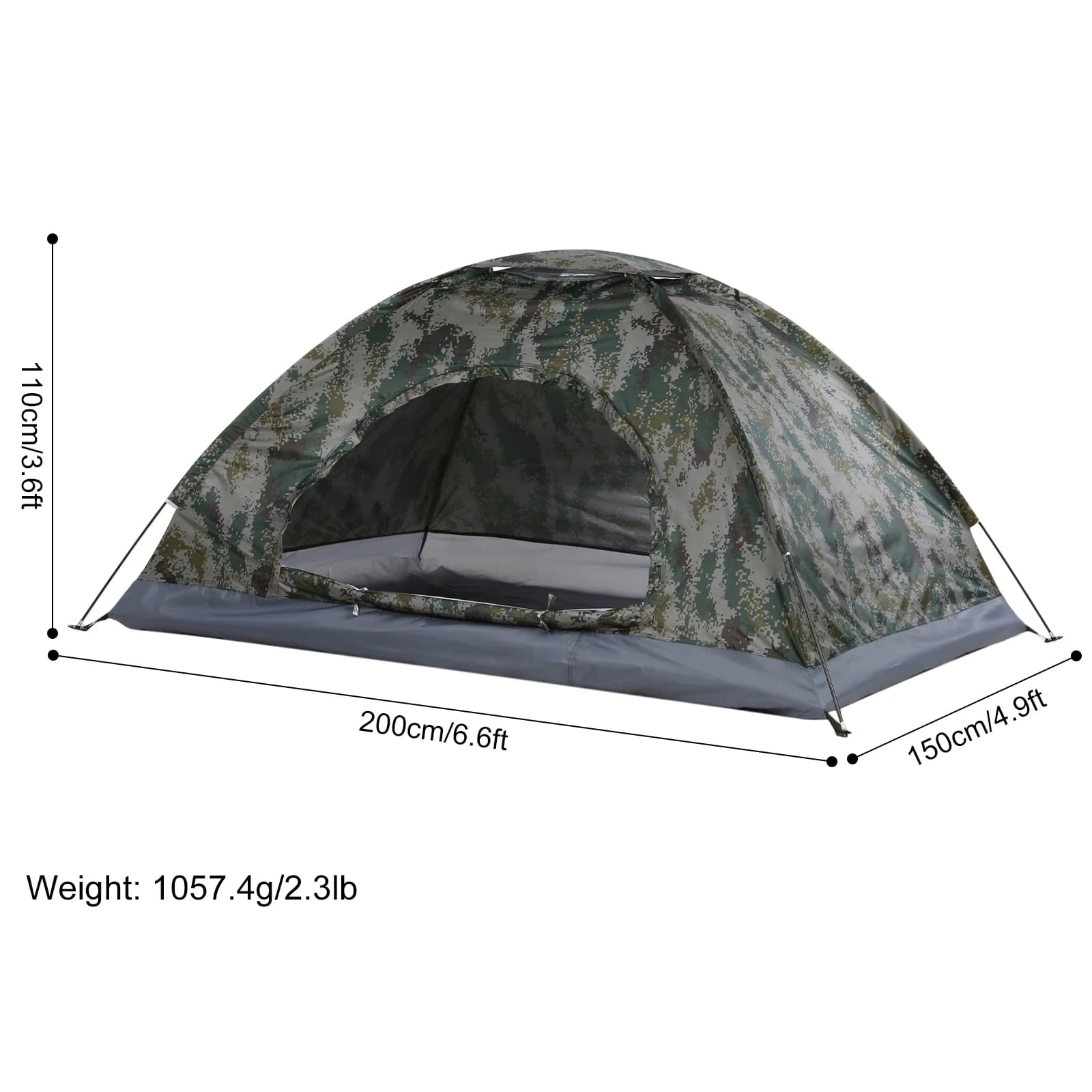 Tomshoo – tente de Camping ultralégère pour 1/2 personnes, monocouche, Portable, randonnée, revêteme