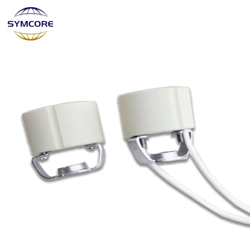 Support fixe de lampe à prise directe haute tension en céramique avec raccords de tête de lampe, GU1