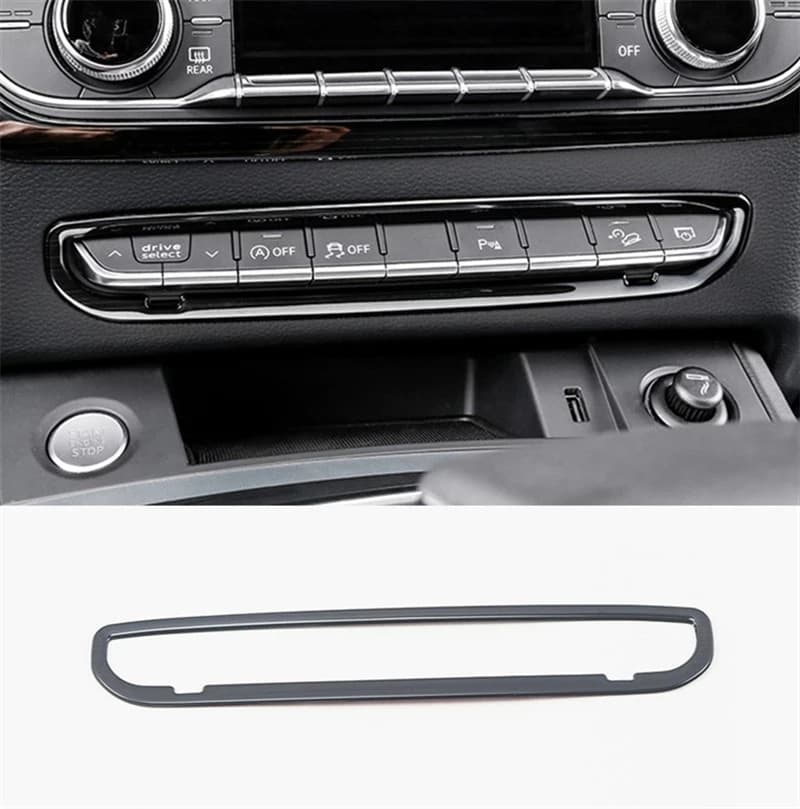 Couverture décorative pour boutons de la console centrale de voiture, garniture pour Audi Q5 FY 2018