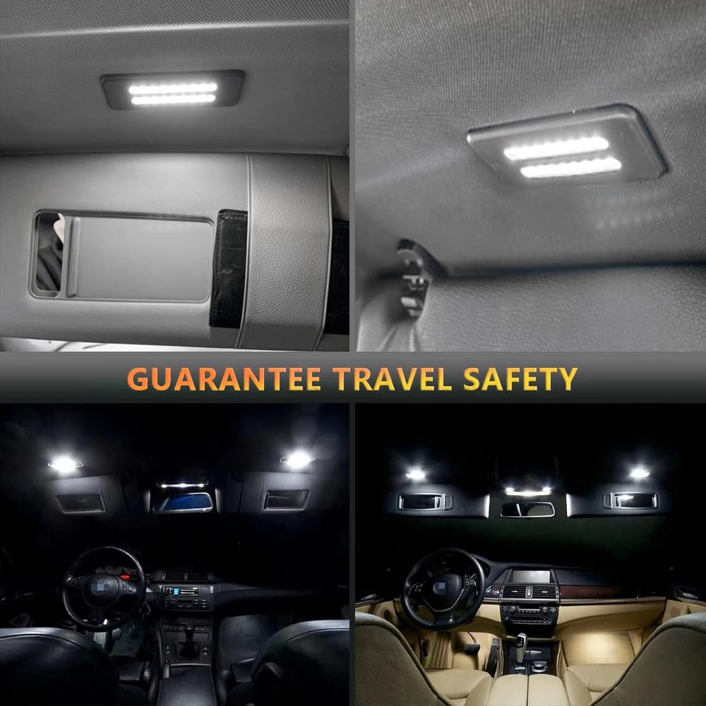 Lampes de miroir de courtoisie à LED pour pare-soleil intérieur, lampes de lecture, BMW E60, E61, E9