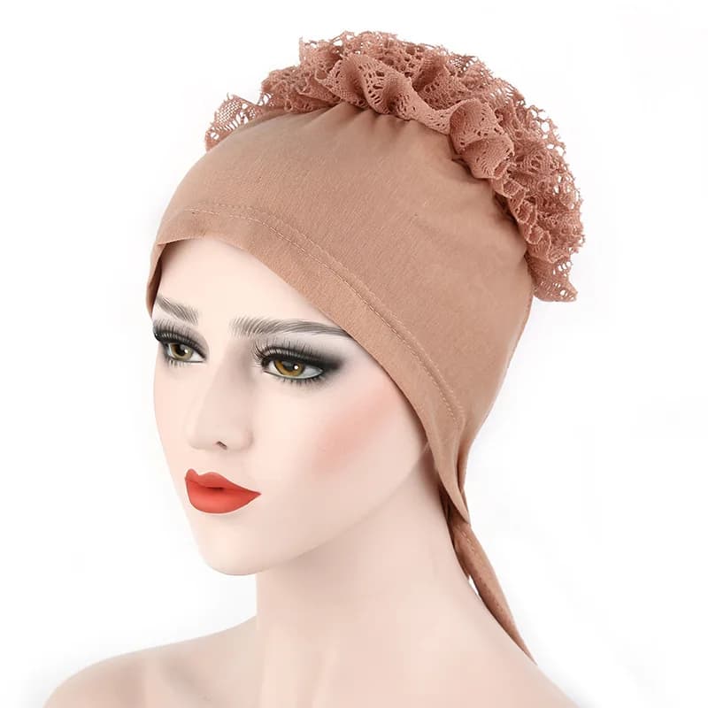 Sous Hijab à Grande Fleur Volumatrice, Chouchou, Turban NikMusulman, Accessoires de Sauna Islamique,