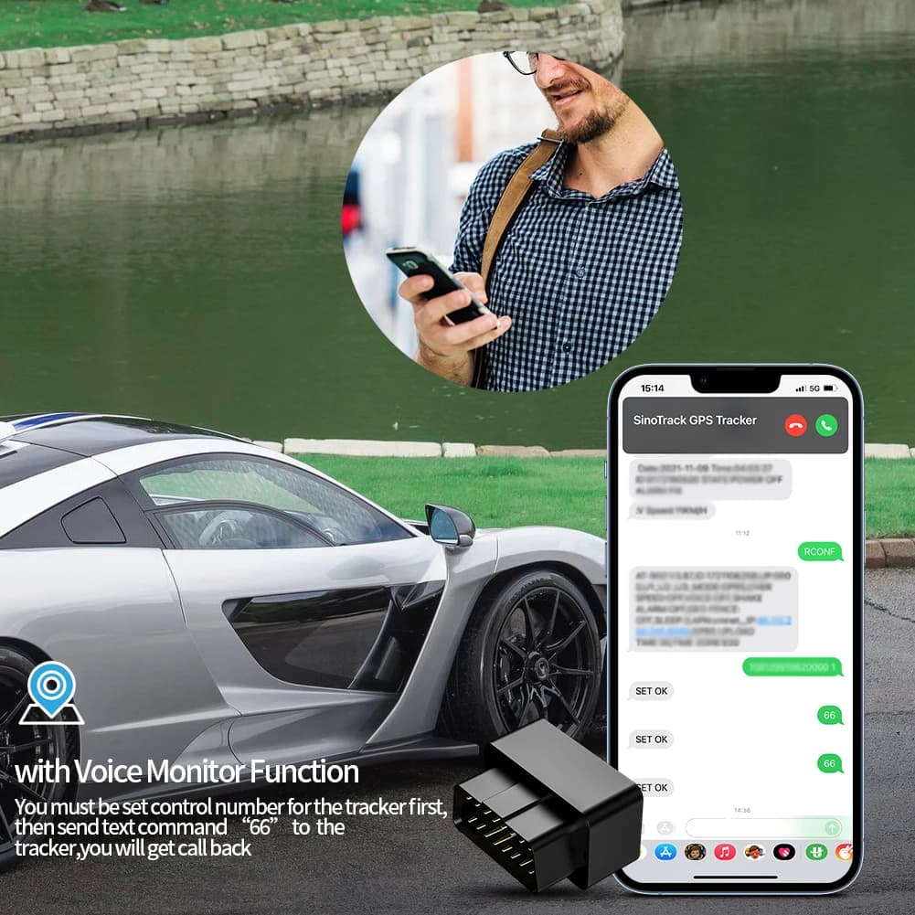Mini 16PIN OBD II Plug Play Car 101ST-902A Tracking Device OBD GPS TrackerGPS localisateur avec logi