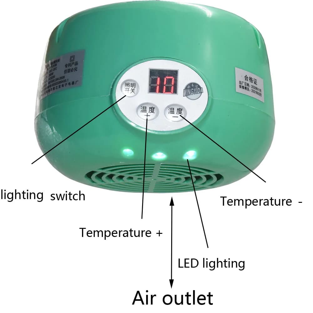 Lampe chauffante pour animaux de ferme, contrôleur de température, lumière chaude, garde les Wskins,