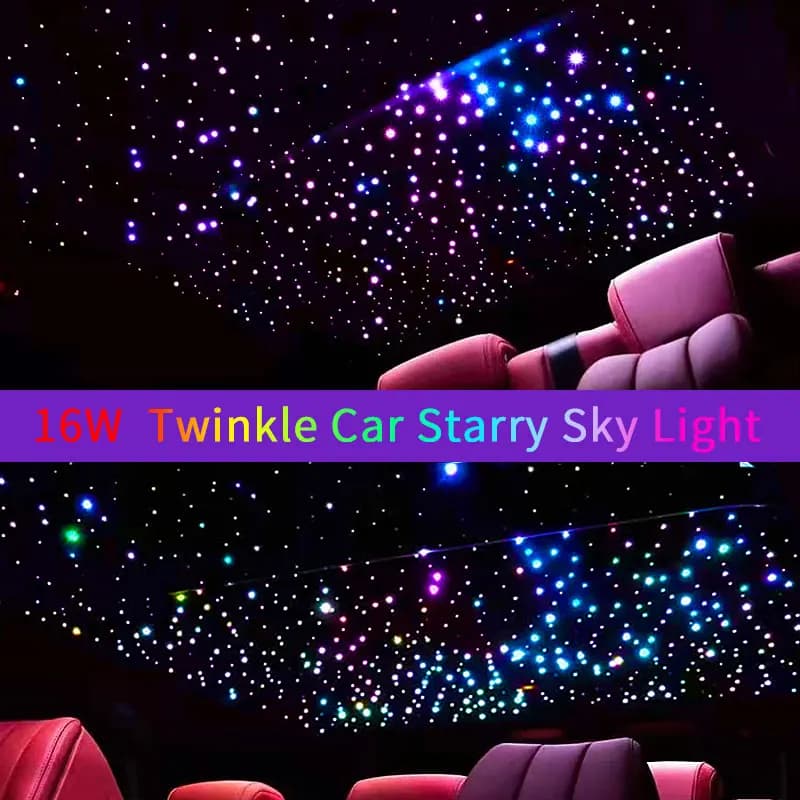 ciel etoile plafond Ciel étoilé LED scintillant de 16w pour voiture, éclairage d'intérieur pour toit