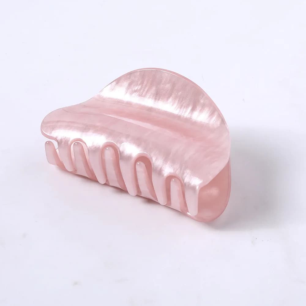 Pince à Cheveux en Acrylique à Rayures Marbrées pour Femme, Crabe, Griffes, Outil de Lavage, Accesso